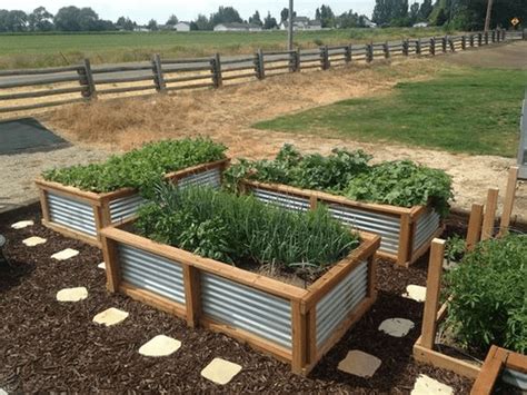 how to make a corrugated metal planter box|diy metal raised garden beds.